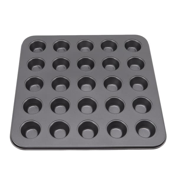 Nonstick Mini Cupcake Muffinforme Kulstofstål Køkkenbageforme til bagning af kager brød 25 gitre