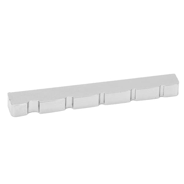 Precisionsersättningsgitarrsadel i mässing, silver, för 5-strängad elgitarrbas 4,5x0,5x0,3cm/1,8x0,2x0,1in 1st