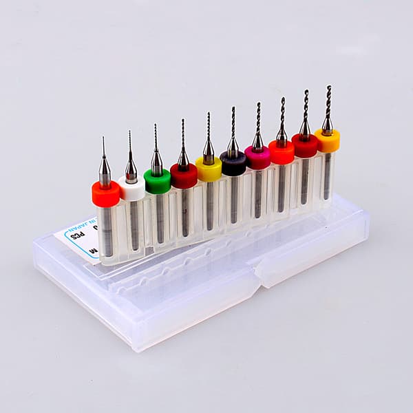 10 stk./sæt Micro Mini Twist Borebits Sæt PCB Printplade Wolframcarbid Gravering