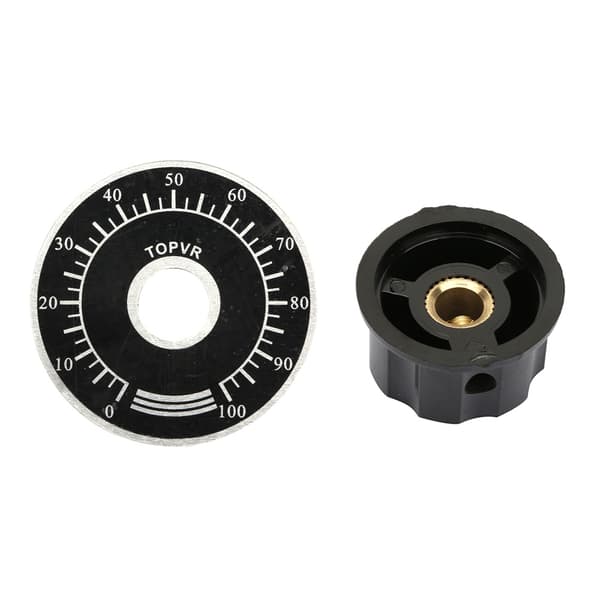 MF A03 Potentiometer Räfflade Rattar Volymkontrolllock Digital Skalplatta