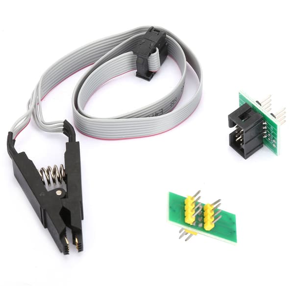 SOIC8 SOP8 Flash Chip IC Testklämma Programmeringssockel Adapterkort Kabel