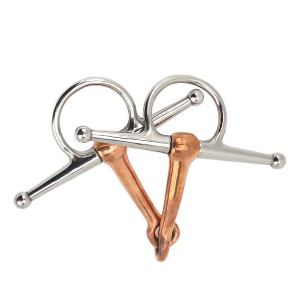 Hest Full Cheek Snaffle Rustfrit Stål Ring Snaffle Bid til Udendørs Hestetilbehør 125mm