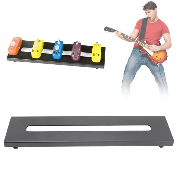 Mini effektpedalbräda i aluminiumlegering, gitarr effektpanel, tillbehör för musikinstrument