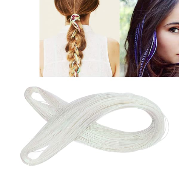 Skinnende Hår Tinsel Extensions til Fester og Modeshows - Levende Gradient, Holdbart og Sikkert Dekorativt Tilbehør