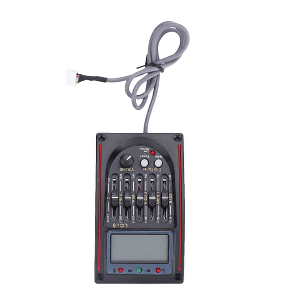 LCD 5-bands akustisk gitarr förförstärkare EQ LC-5 Equalizer Stämapparat Piezo Pickup