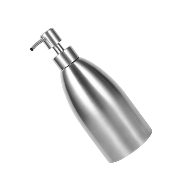 500 ml sæbedispenser i rustfrit stål til køkkenvask, badeværelse, shampoo-boks, sæbebeholder