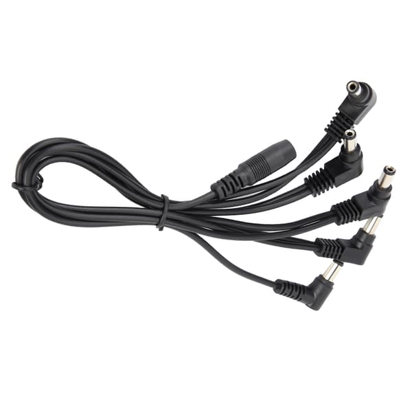 5-vejs elektrode Daisy Chain-kabel til guitar-effektstrømforsyningsadapter-splitter