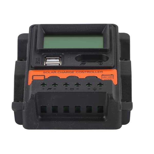 Solar Charge Controller LCD Display 2 USB Output PWM Panel Charging Regulator 12V 24V10A 130W 260W