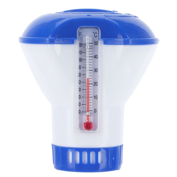 5 tommer flydende kemikaliedispenser til pool med termometer flydende klordispenser