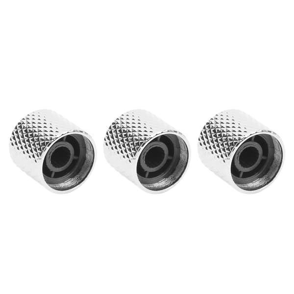3-pack elgitarrknopp elegant utseende hållbar metall universell gitarrpotentiometer ersättningsknopp silver för bas