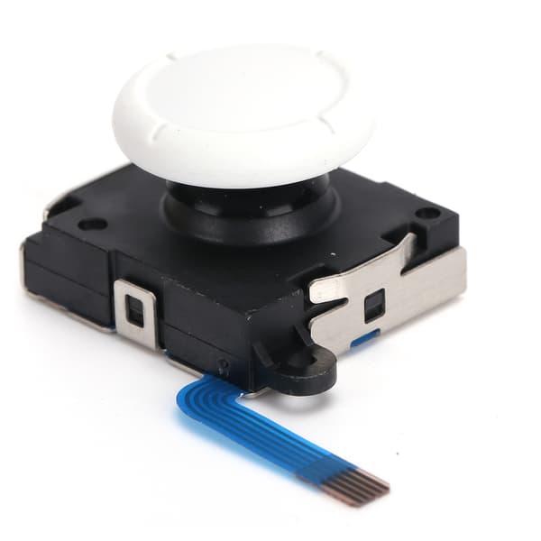 Erstatnings Tommelfingerpind Joystick Modul til Switch Joy-Con/Lite Controller, Hvid Analog Pind
