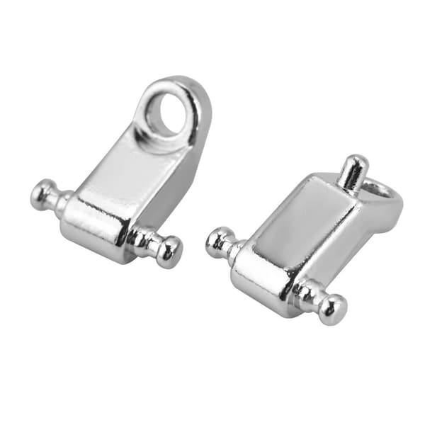 2 st rullsträngshållare med skruvtillbehör för elgitarrbas (silver)