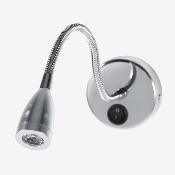 Silver LED Vägglampor Flexibel Svanhals Sovrum Sänglampa Varmvit (Typ 2)
