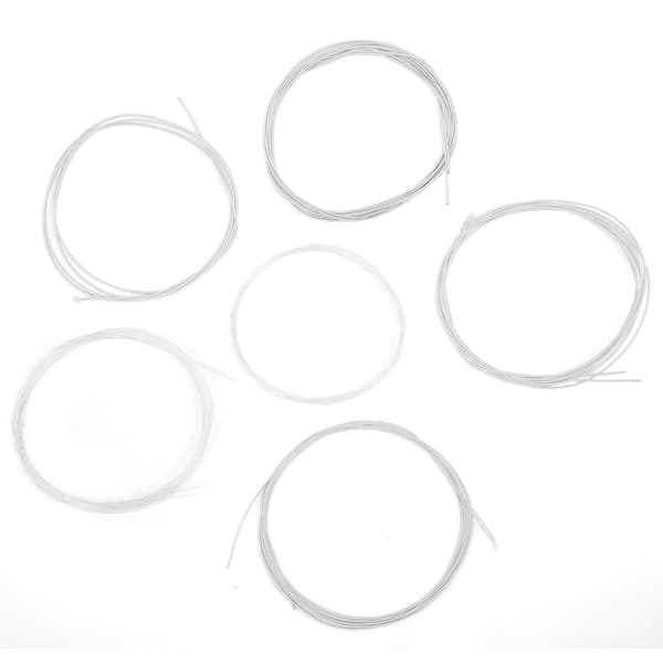 6PCS Oudsträngar Kit 1G 2D 3A 4E 5B 6F Nylon Silverpläterad Kopparlegering Reserv