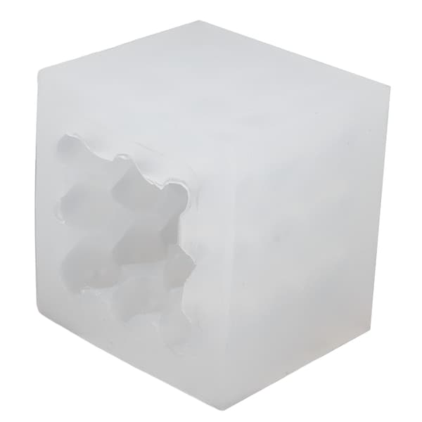 3D Hjerte Terning Aromaterapi Lys Silikoneform Fødevaregodkendte Lysforme til Bryllupper Jubilæer