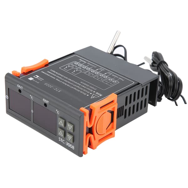 STC-3008 Dobbelt Display Dobbelt NTC Probe Sensor Temperatur Termostat Controller (110-220VAC)