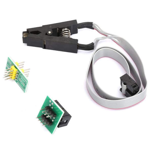 SOIC8 SOP8 Flash Chip IC Test Clip Programmeringssokkel Adapterkort Kabel