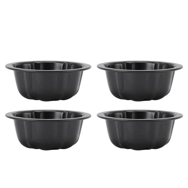 4-pak små flanforme runde budding bage non-stick 4 tommer græskarkageforme til bageri