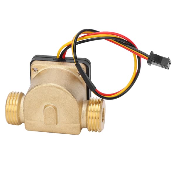 1/2\" Messing Vandstrømssensor Måler, Hall-effekt Flowmåler DC 3-24V til Varmelegeme & Kaffemaskine