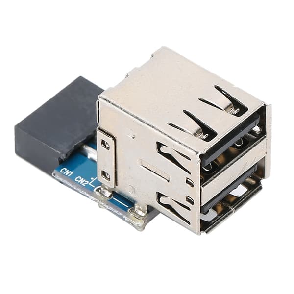 9-bens til dobbelt USB 2.0 Header Splitter Hub Adapter til PC-bundkort