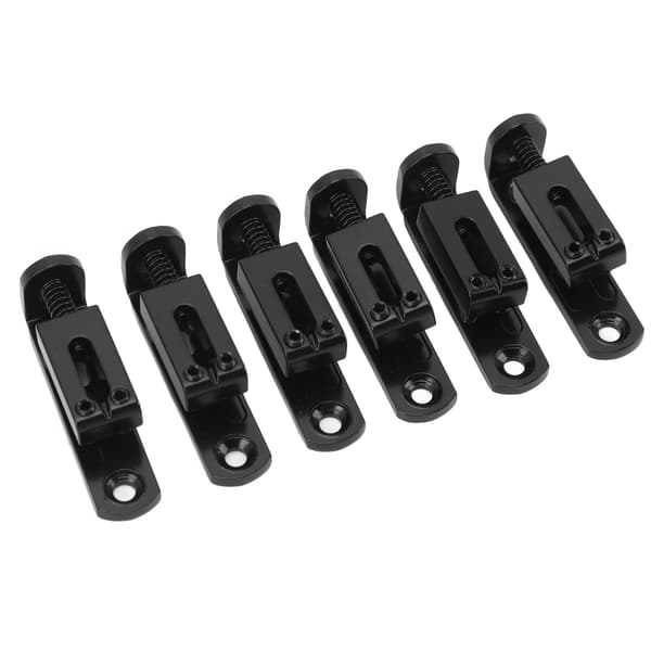 6PCS Svarta Delade Stallar i Zinklegering för Elgitarr, Reservdelar för 6-strängad Elgitarr