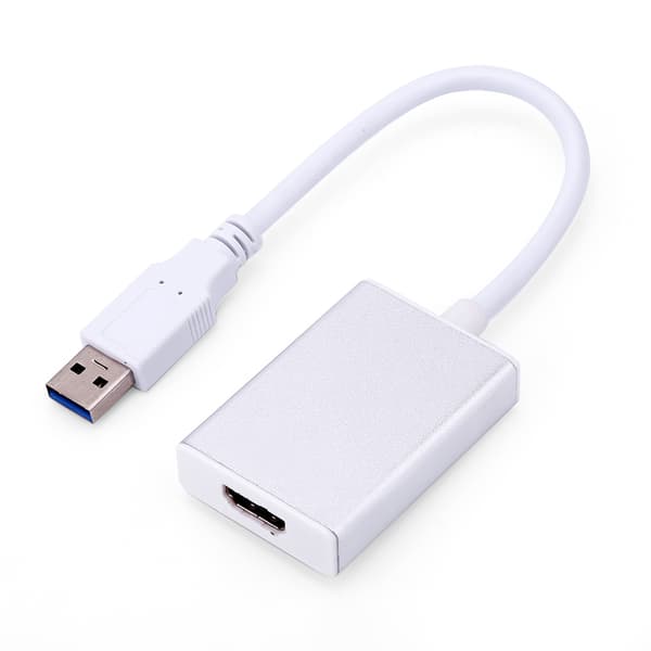 USB 3.0 til HDMI-adapterkabel til PC, 1080P Video Graphics Converter, Hvid