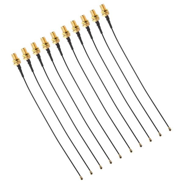10 stk. RF-adapter Pigtail-kabel IPEX til SMAk U.FL antenneføder 15 cm jumperkabel til ansigtsgenkendelsesmodul