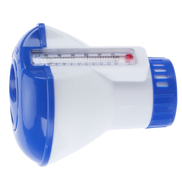 5 tommer flydende kemikaliedispenser til pool med termometer flydende klordispenser