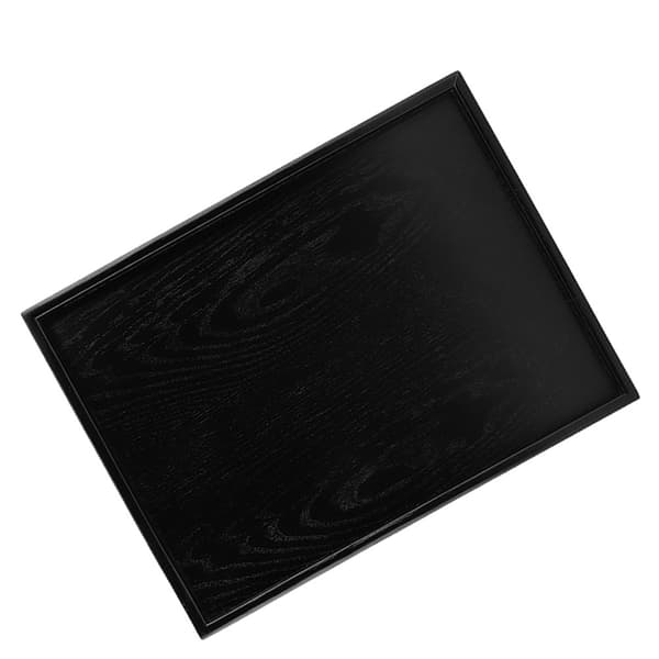 Rektangulär form massivt trä te kaffe snacks mat måltider serveringsbricka tallrik brickor 40 x 30 cm