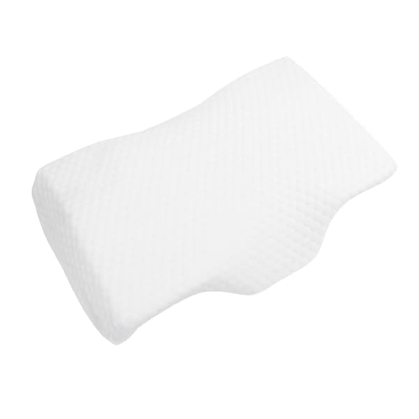 Memory Foam Cervical Kudde Ortopedisk Ventilerad Kudde för Vila, Sovrum, Vit, 52x30x10cm