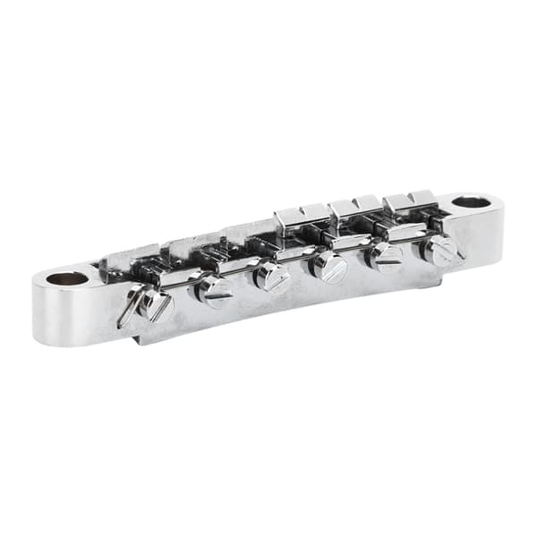 Premium Silver Gitarrstallset för Elgitarr med 1 Stallhuvud & 4 Skruvstänger