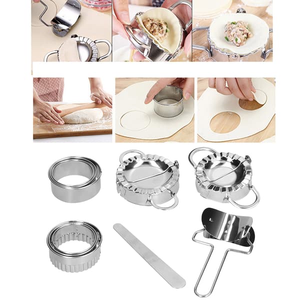 10 STK. Dumpling Maker Sæt i Rustfrit Stål og Udskærer til Hjemmekøkkenet