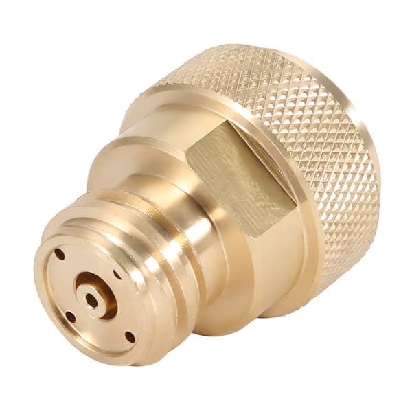 Messing CO2-adapter udskiftningstankbeholderkonvertering (guld)