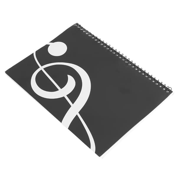 50 sider musikalsk notation nodebog musik manuskript skrivepapir (sort node)
