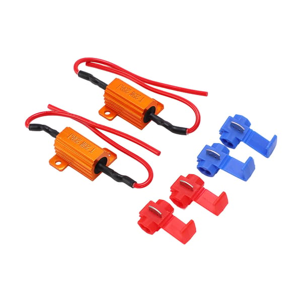 2 sæt 25W 25Ω LED Modstandsafkoder Anti-korruption Holdbar Belastningsindikator Modstand