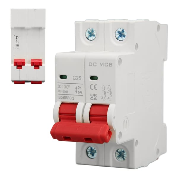 DC Miniature Afbryder 6000A Brydeevne 2P Mini Afbryder til Solcelleanlæg DC1000V