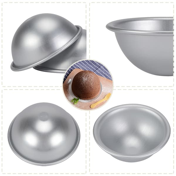 10 cm halvcirkelformad form i aluminium, halvsfär, chiffongkaka, bikini, efterrätt, pudding, bakform