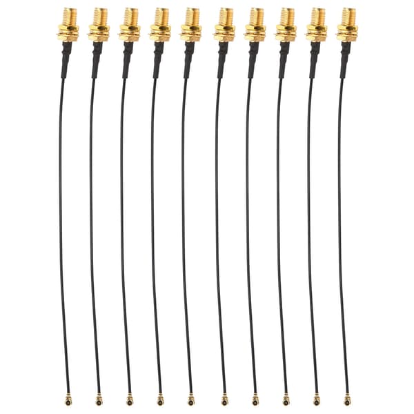 10 stk. RF-adapter Pigtail-kabel IPEX til SMAk U.FL antenneføder 15 cm jumperkabel til ansigtsgenkendelsesmodul