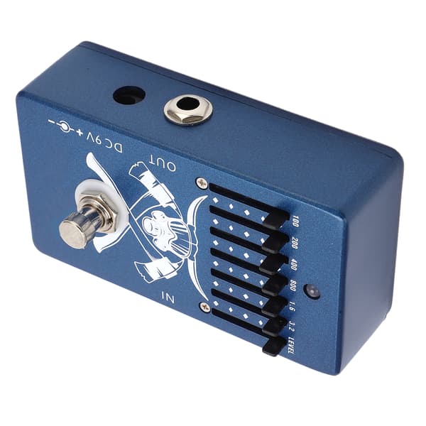 CP-71 Gitarr EQ 6-bands Equalizer Aluminiumlegering DC9V 30mA Musikinstrumenttillbehör
