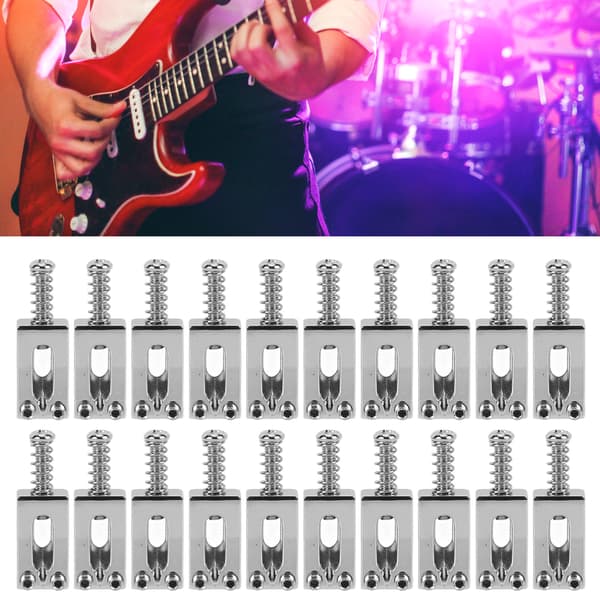 20-pack silvermetall elgitarrstallar precisionsbearbetade kompakta reservdelar för gitarr och elgitarr förbättrad ton