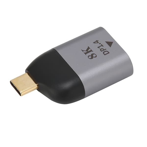 USB C til DisplayPort-adapter, kompakt metalkonnektor til Windows, Android og Mac OS X