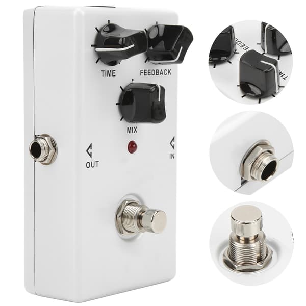 Delay Stompbox BBD Analog Krets för Elgitarr Mono Effekt med 3 Kontrollrattar 30mA