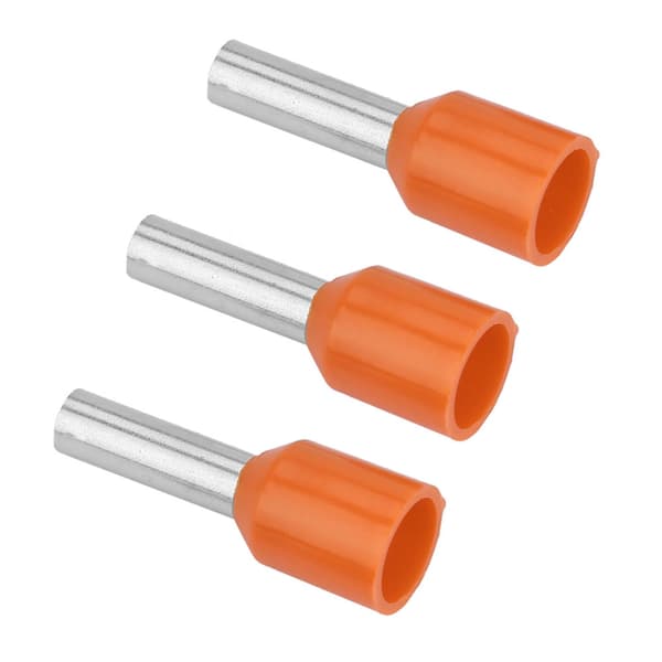 500 stk./sæt E2508 koldpressede terminalrør isolerede terminaler kabelstik (orange)