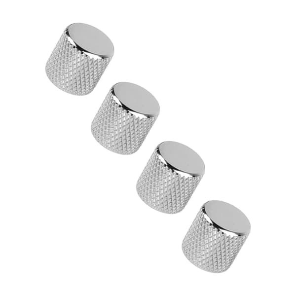 4 st elgitarrrattar set metallpotentiometerlock volymtonkontroll för bas silver