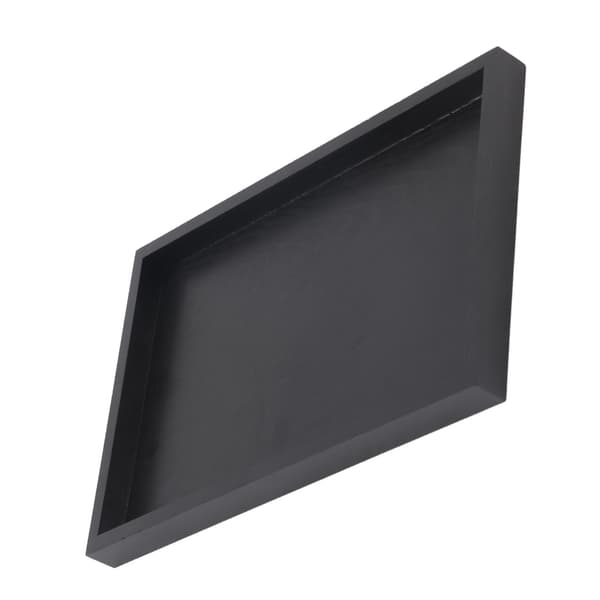 Rektangulär serveringsbricka i massivt trä för te, kaffe, snacks, mat, restaurangbrickor 22*12*2cm