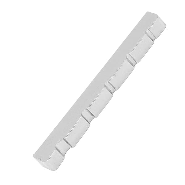 Precisionsersättningsgitarrsadel i mässing, silver, för 5-strängad elgitarrbas 4,5x0,5x0,3cm/1,8x0,2x0,1in 1st