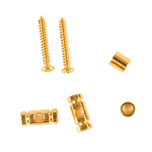 Elgitarr Roller Stränghållare Guide Retainer Metall Guld 6-pack Reservdelar för Scen Studio