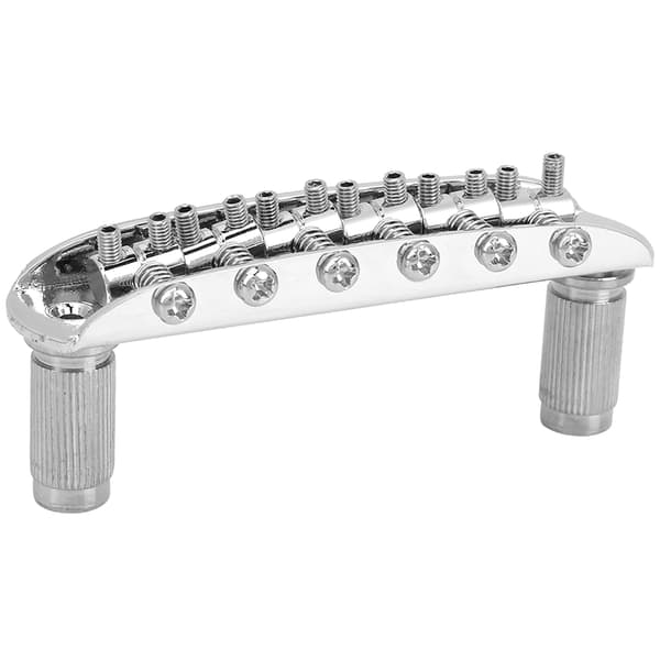 Gängad sadelgitarrbryggbyte för Mustang Jag J master Style gitarrer (silver)