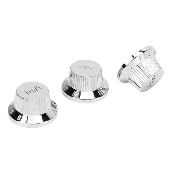 Reservdelar Silver Plast Gitarr Topphatt Hastighetsrattar 2T 1V för Elgitarr Bas 3 Rattar + 1 Strömbrytaröverdrag