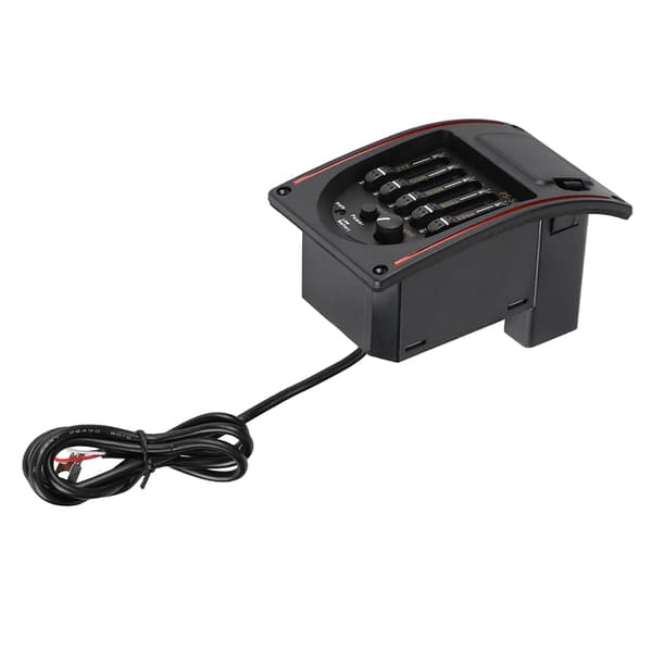 5-bands elektroakustisk gitarrförförstärkare EQ Equalizer Pickup Tuner Tillbehör